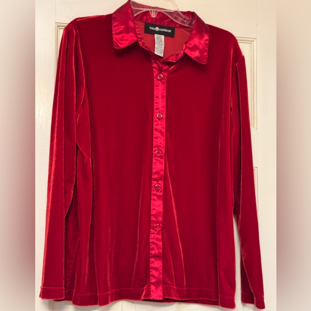 Sag Harbor Vibrant Red Women's Blouse